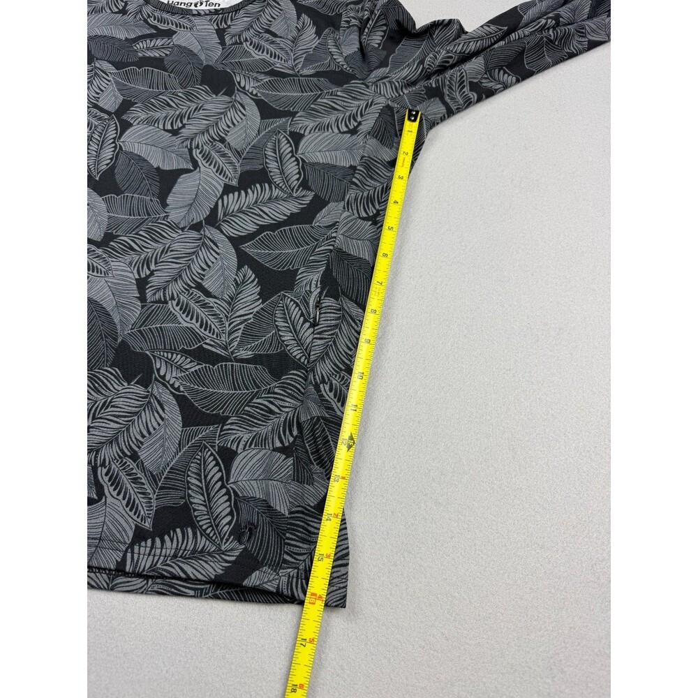 Hang Ten UPF 50+ Sun Protection Shirt Long Sleeve Black Womens M Tropical Print - Picture 6 of 10